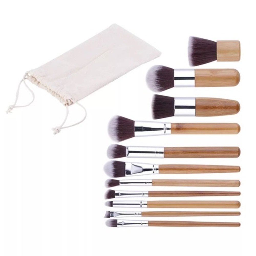 Almost Sold Out! 11 piece bamboo brush kit💄😍💄 LAST ONE - Picture 4 of 4